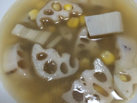 レンコンたっぷりスープ